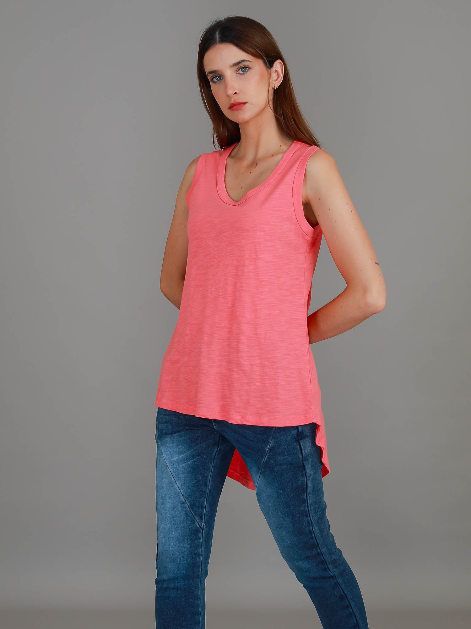 longline blouse #color_watermelon