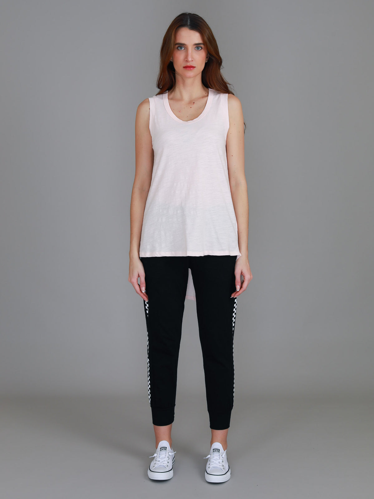 pink hi lo singlet