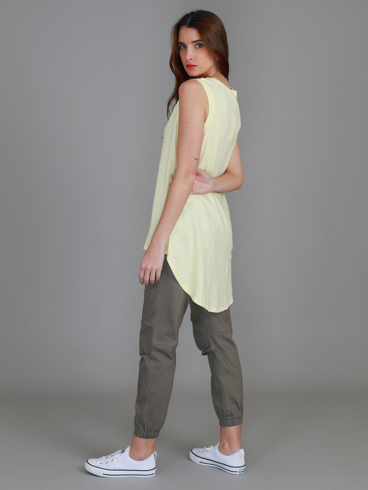 lemon sleeveless tank