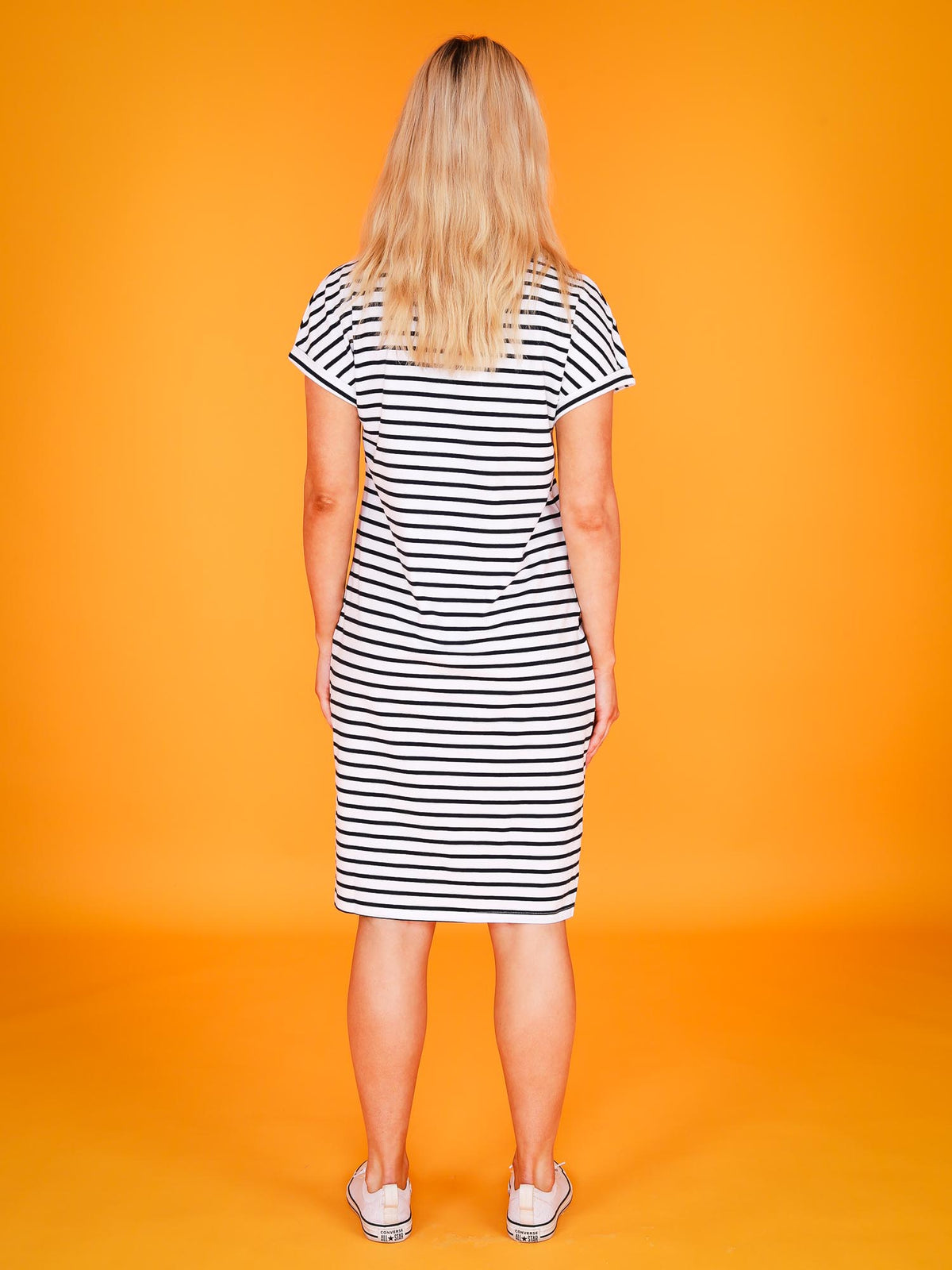 stripe shirt dress