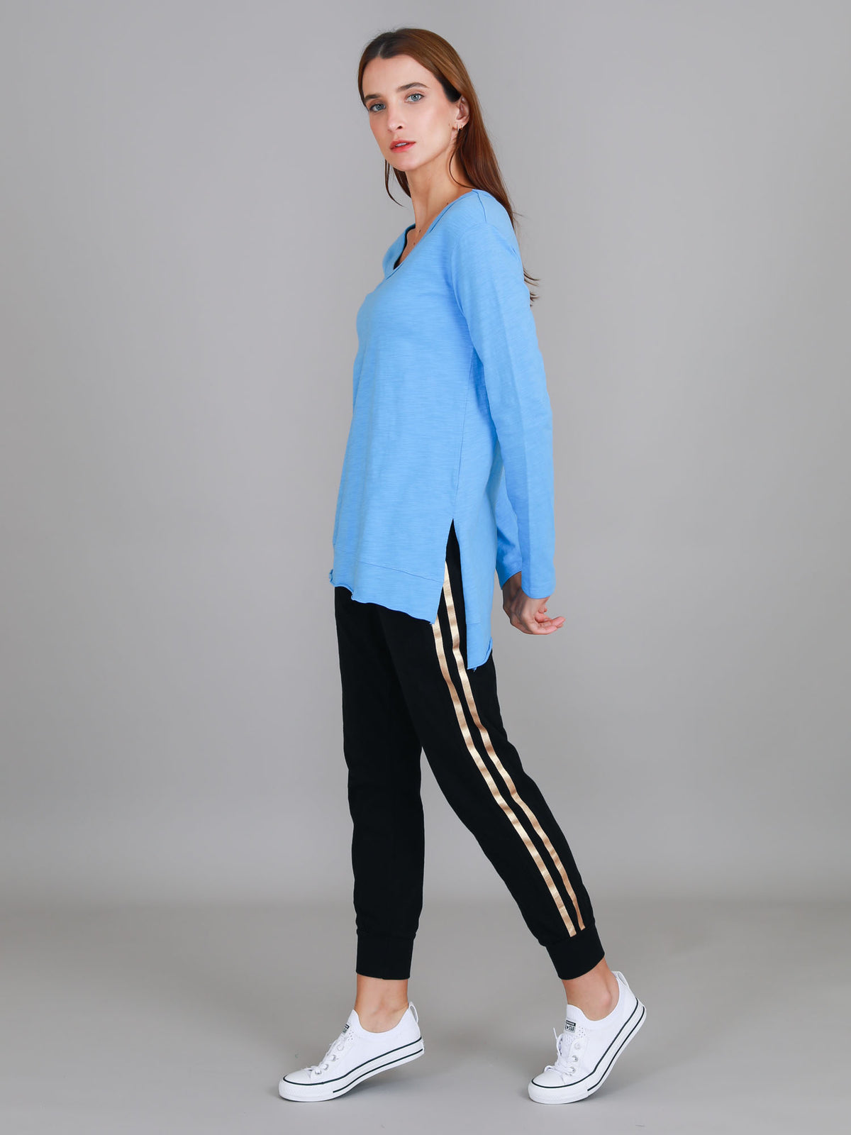 pacific blue hi lo hem tee