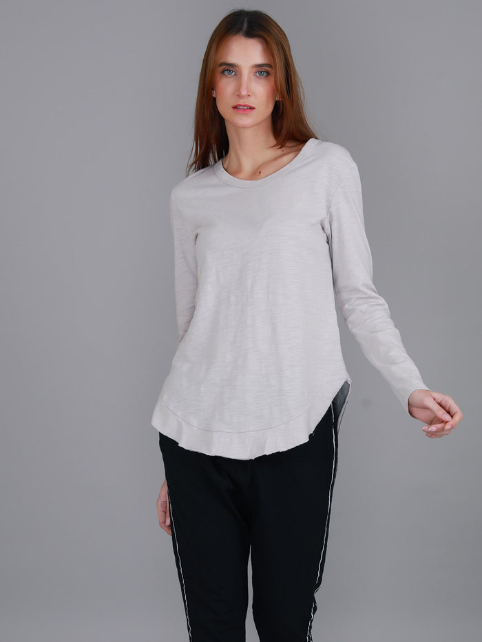 Mosman Curved Hem Long Sleeve T Shirt