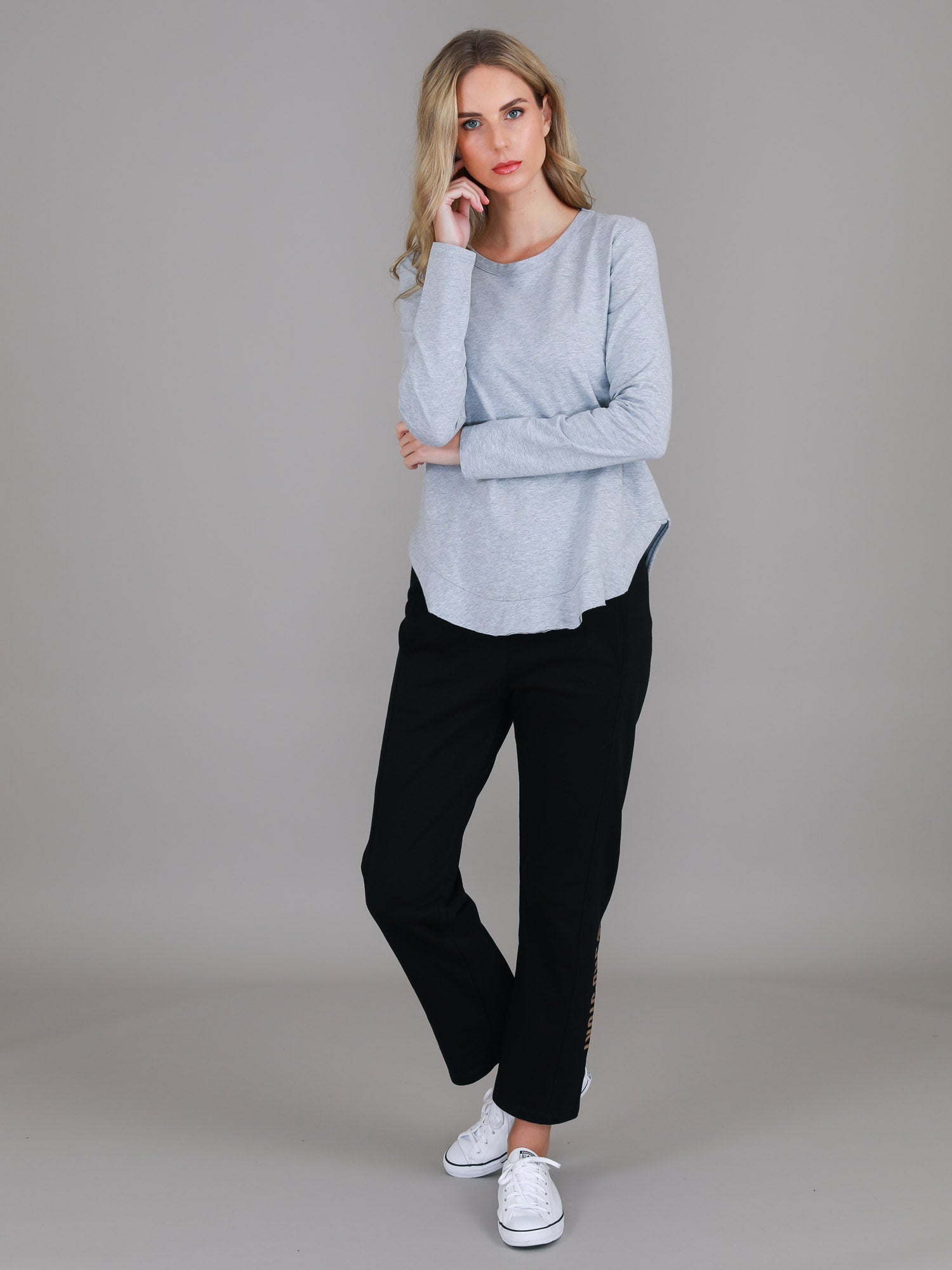 long sleeve t-shirt #color_grey marle