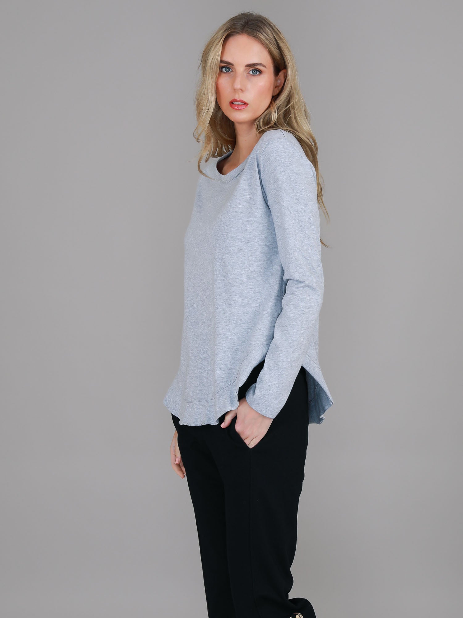 best women's long sleeve t-shirts #color_grey marle