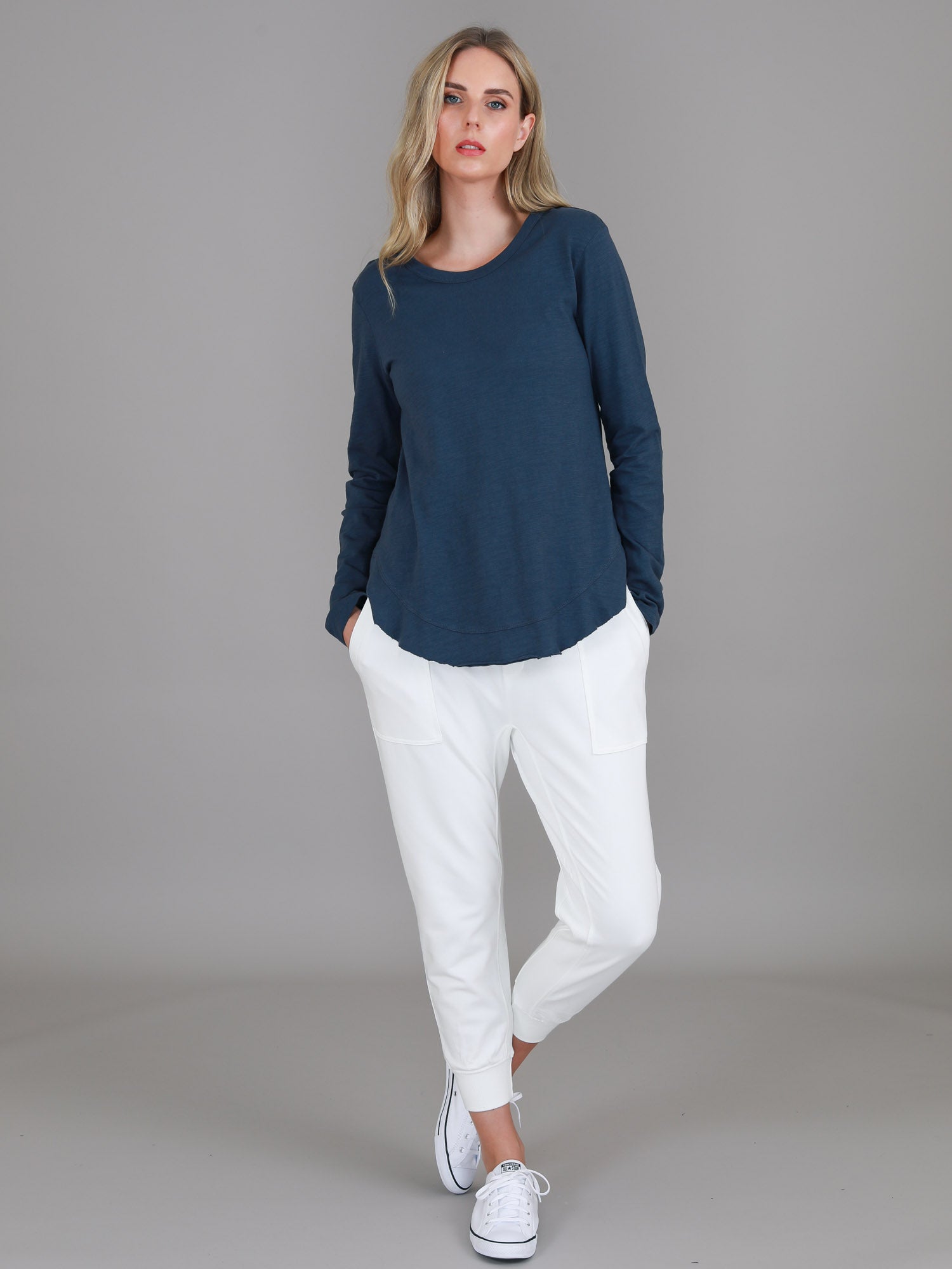 women's long t-shirts australia #color_indigo