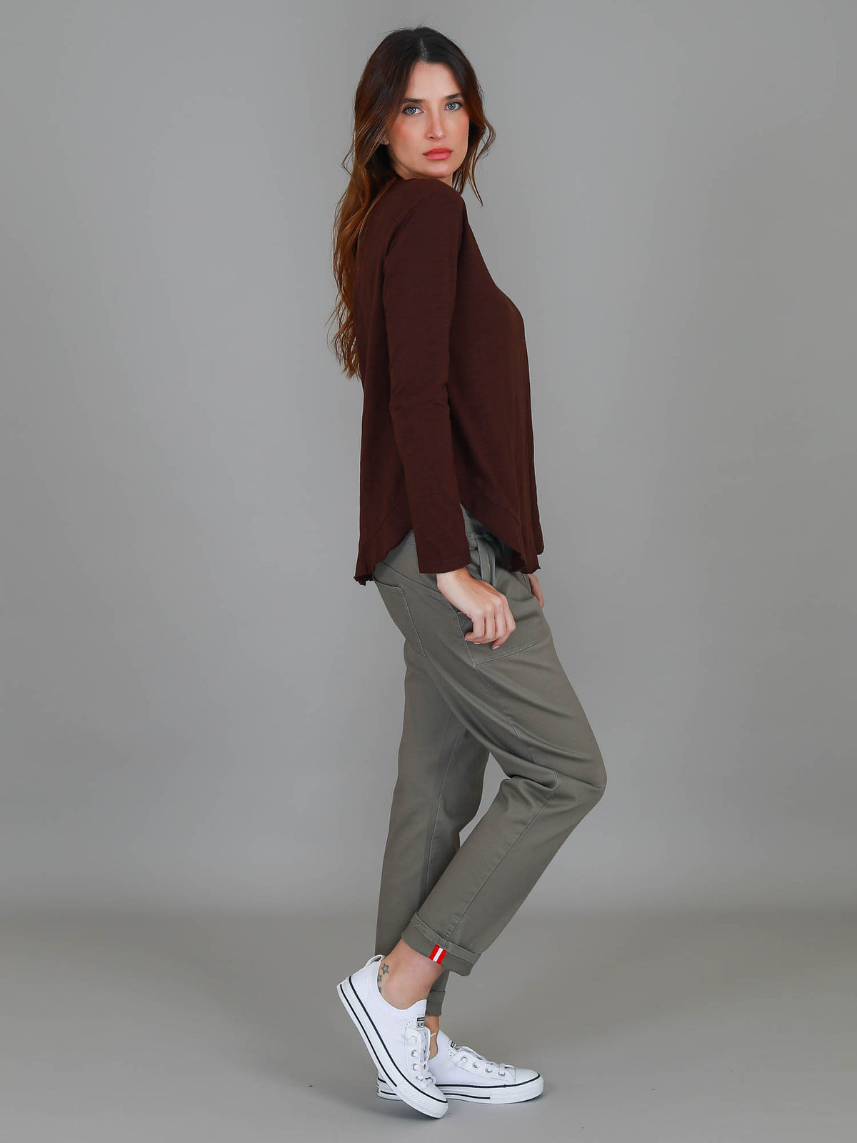 cocoa longline long sleeve tee