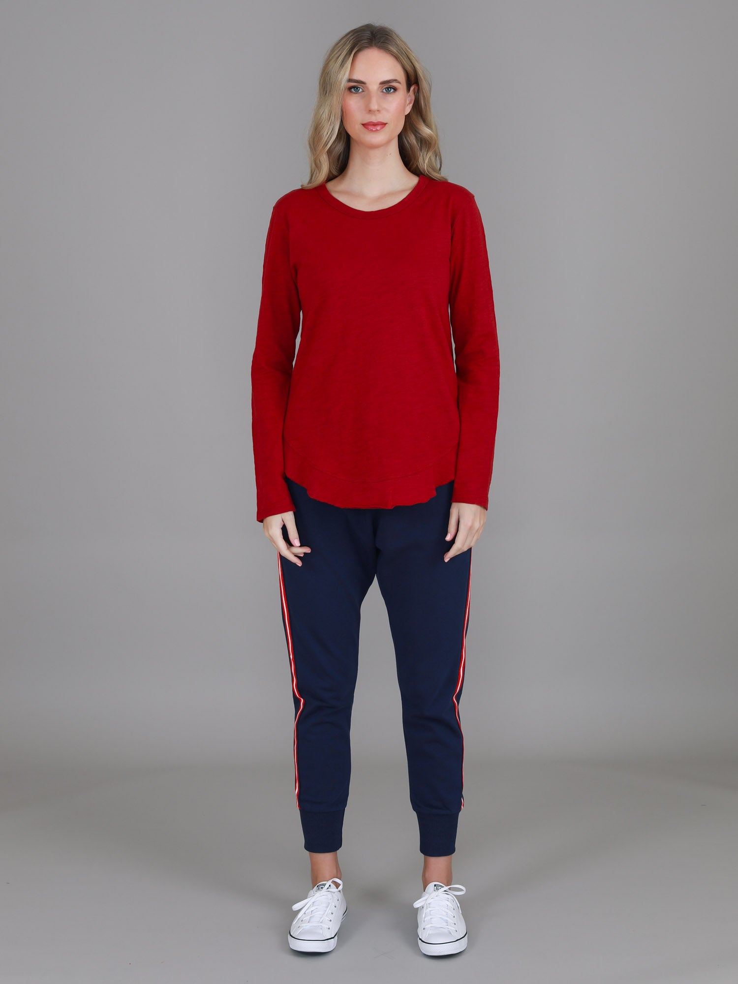 dark red long sleeve #color_cranberry