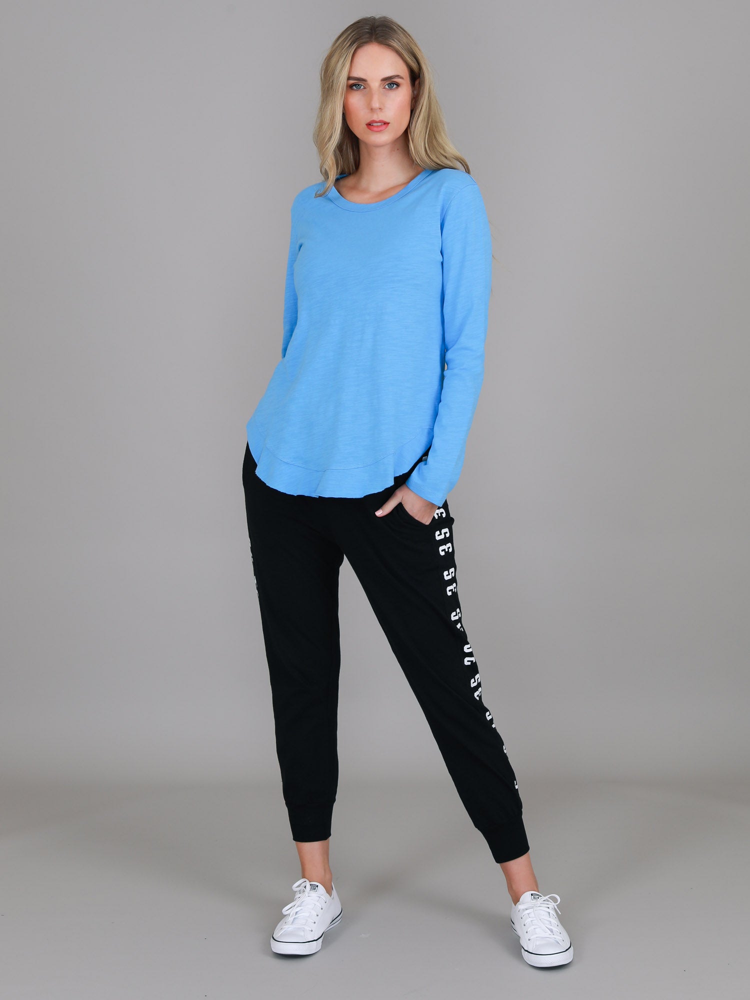 baby blue long sleeve top #color_pacific blue