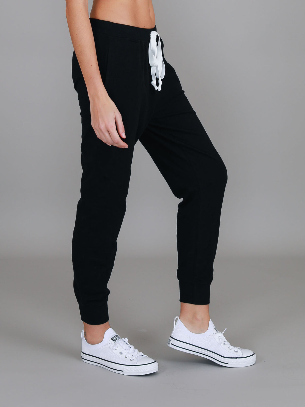 womens black joggers
