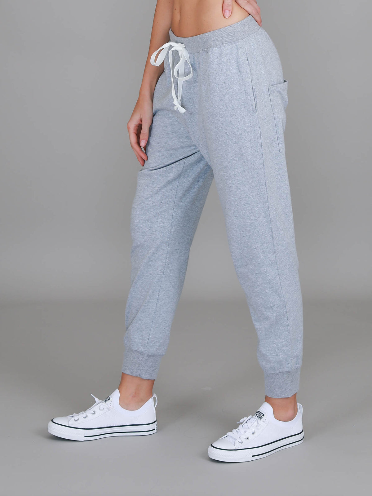 grey track pants womens