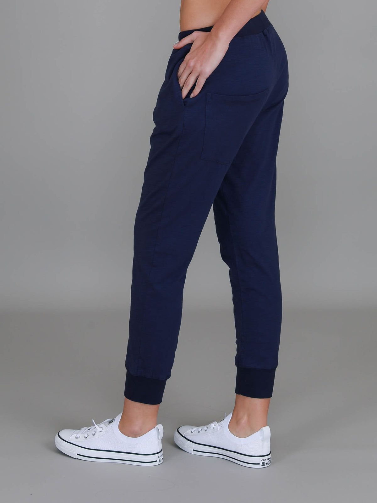 navy trackpants