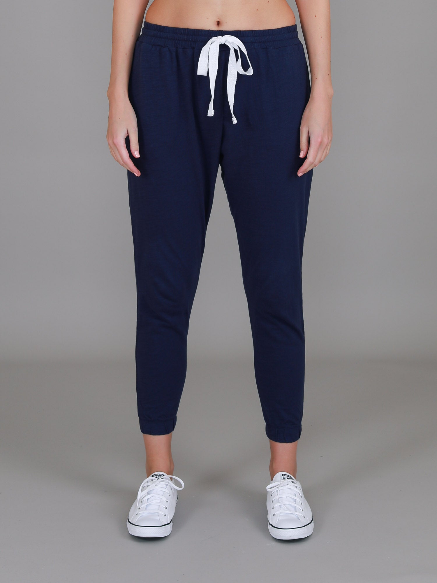 cotton jogger pant #color_navy