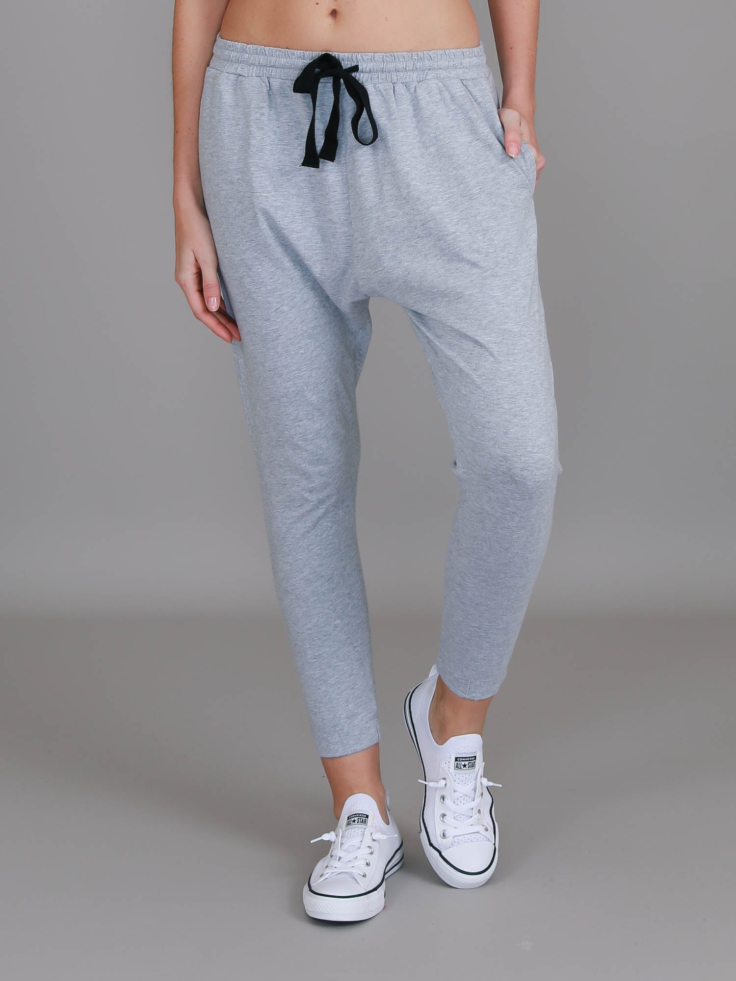 joggers for short women #color_grey marle