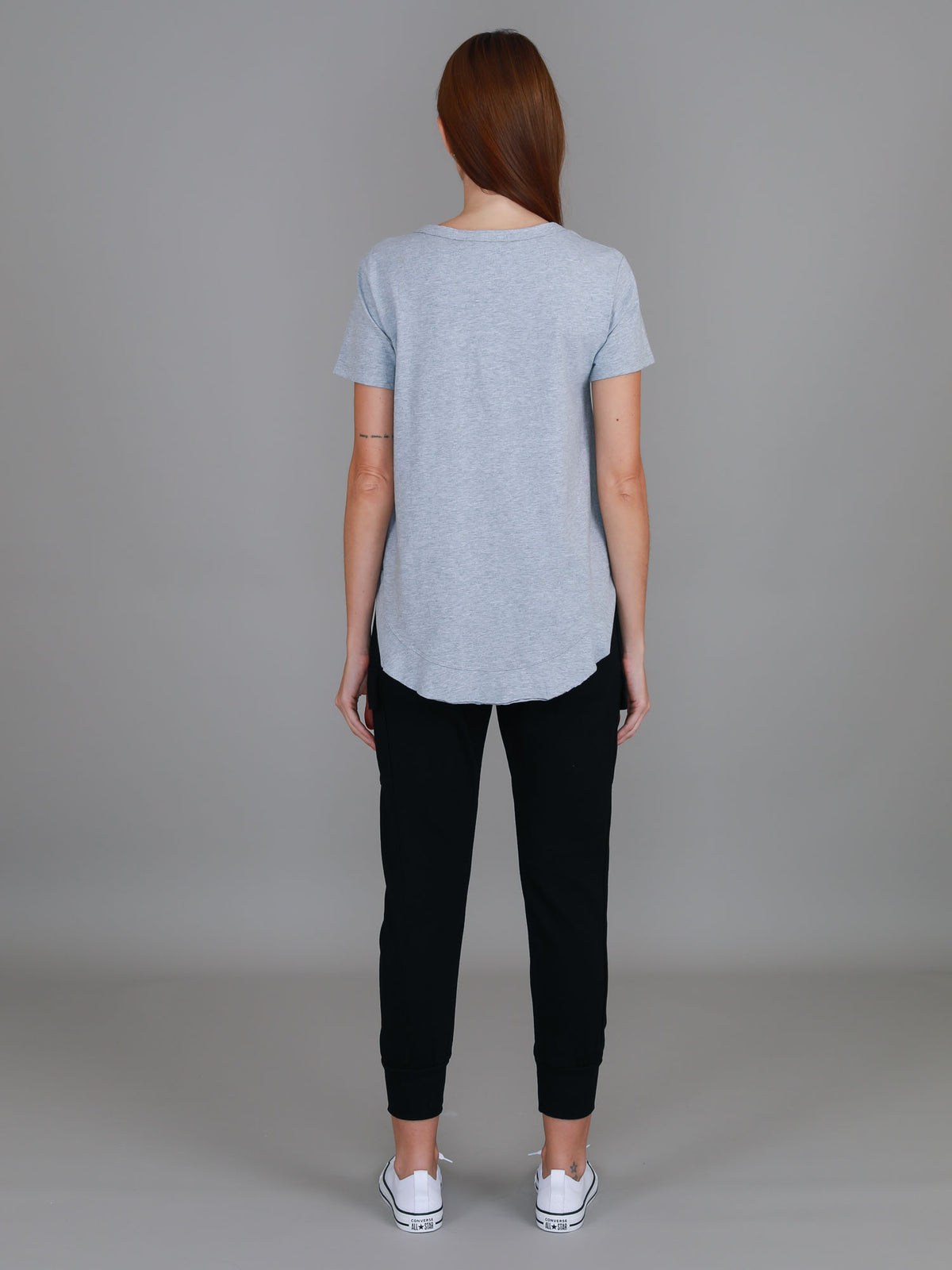 grey marle short sleeve tee