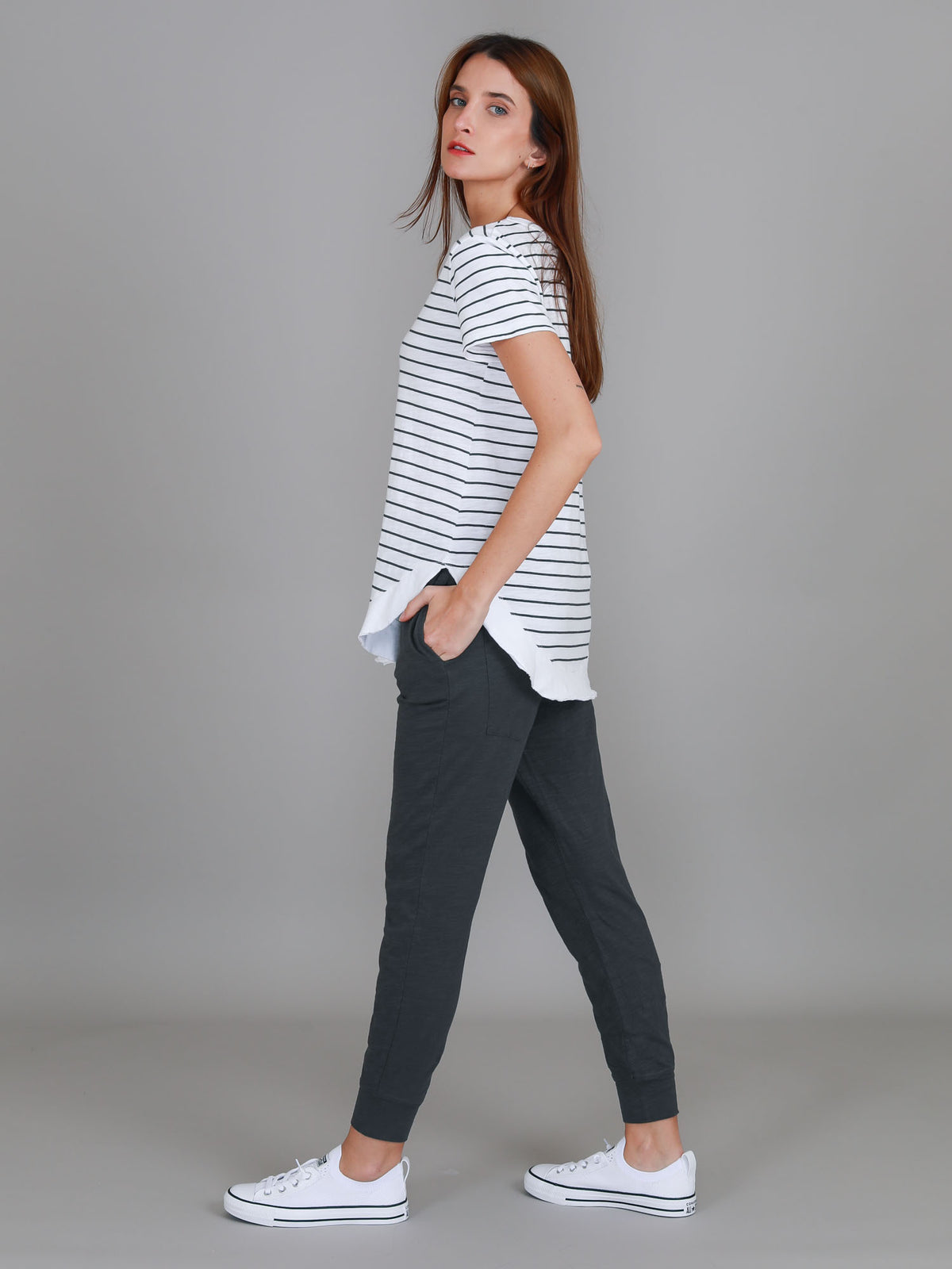 striped short sleeve tee