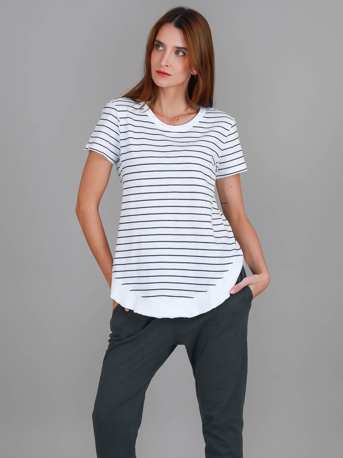 striped tee womens