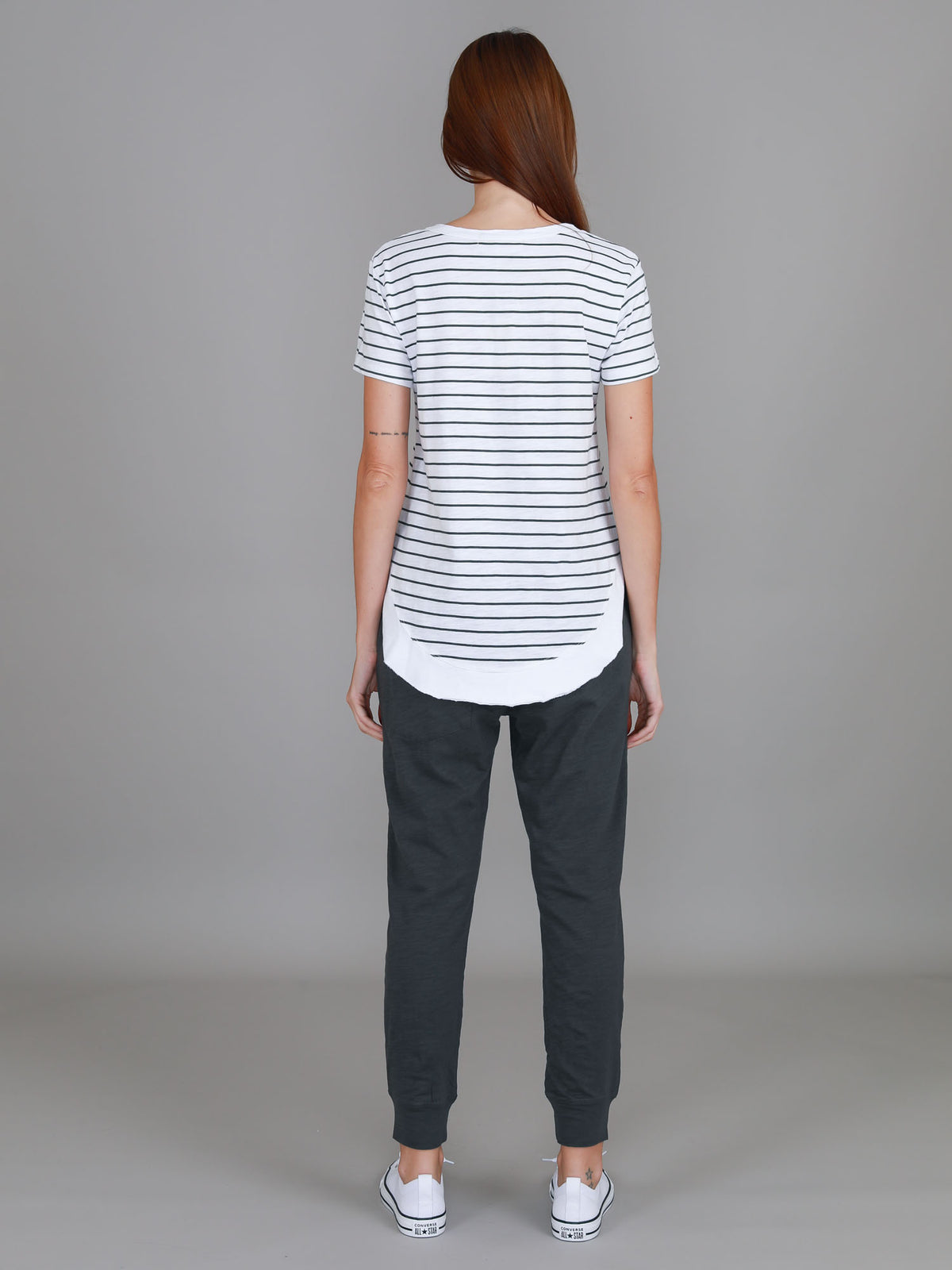 striped longline tee