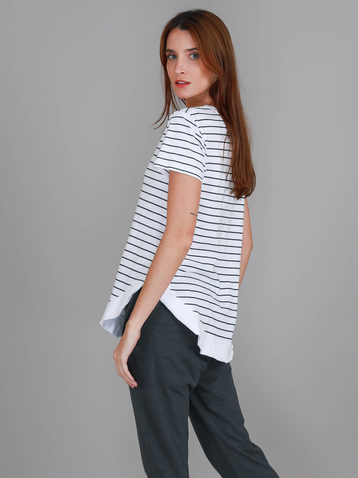 stripe cotton t shirt