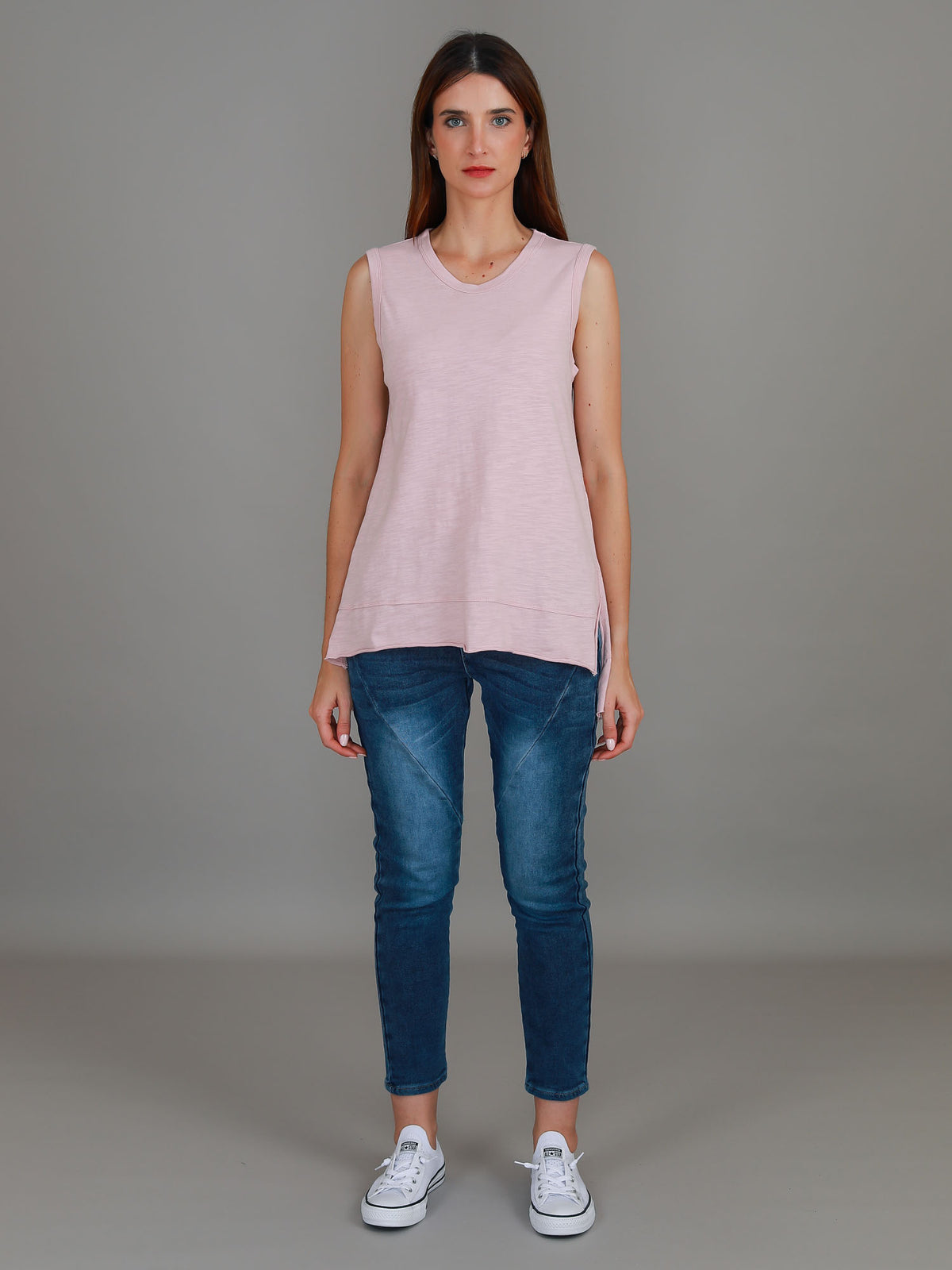 pink side split tank