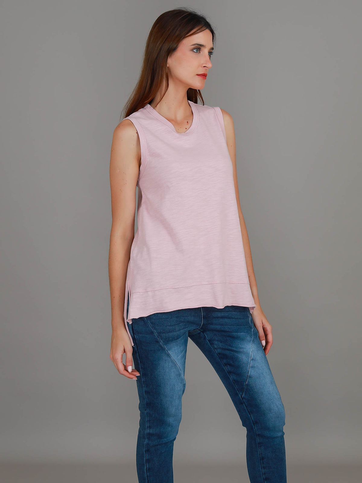 blush side split tank