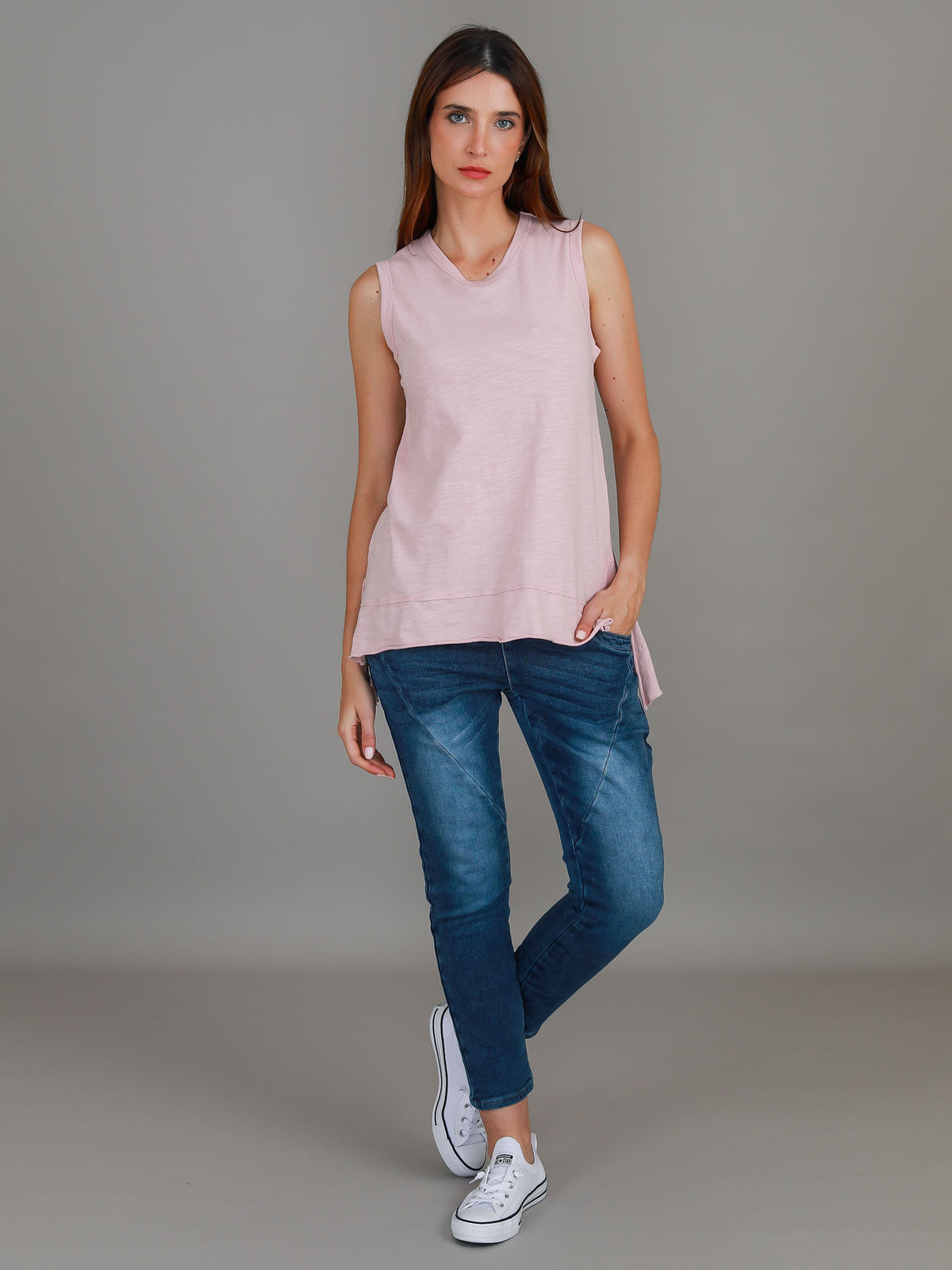 blush wide strap singlet