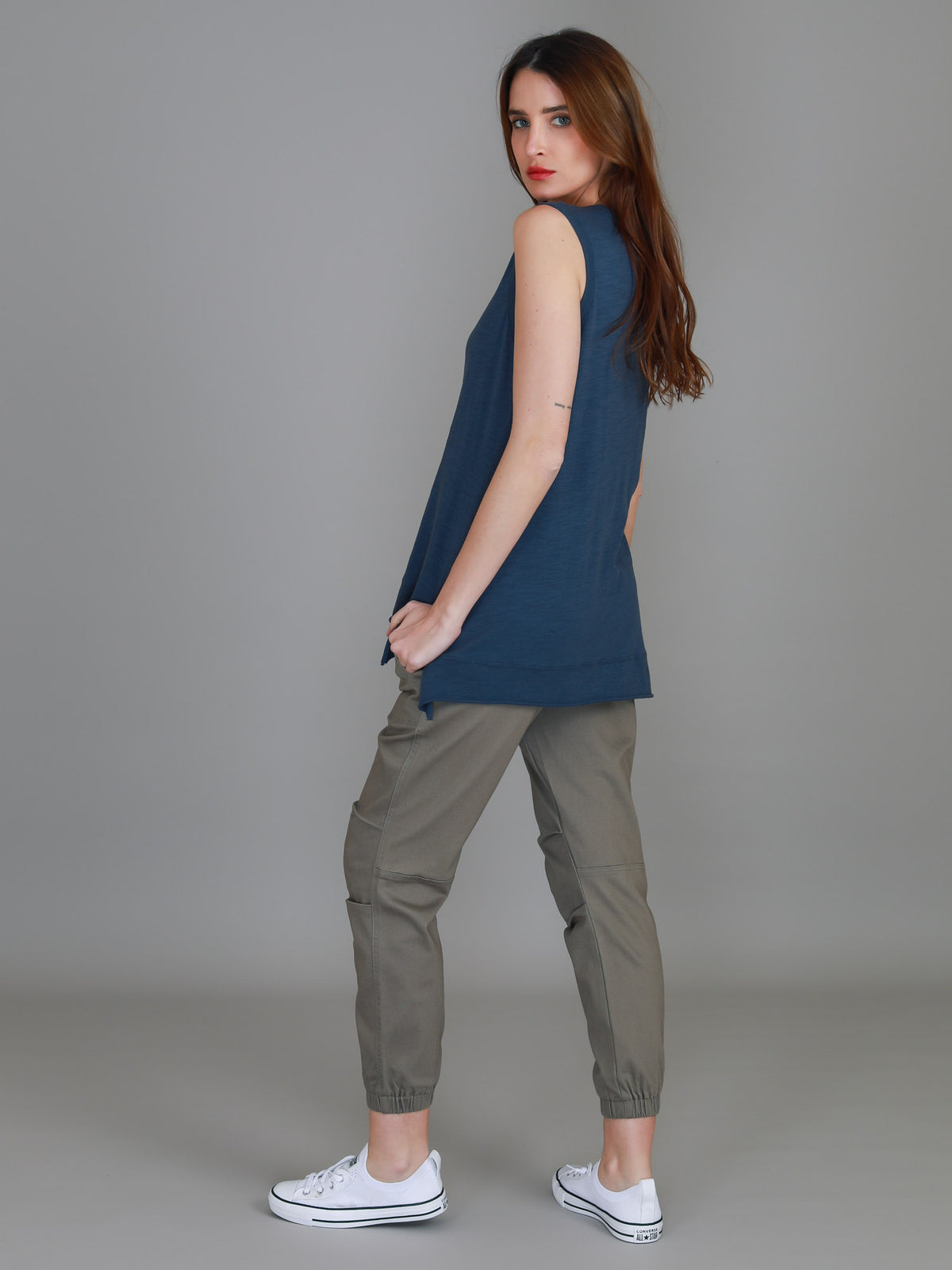 indigo crew tank