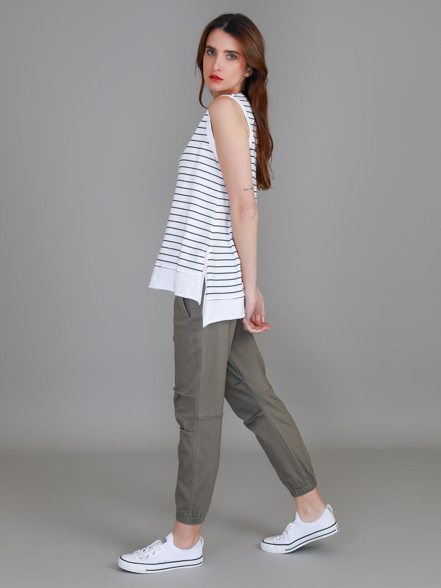 sleeveless cotton tops #color_stripe