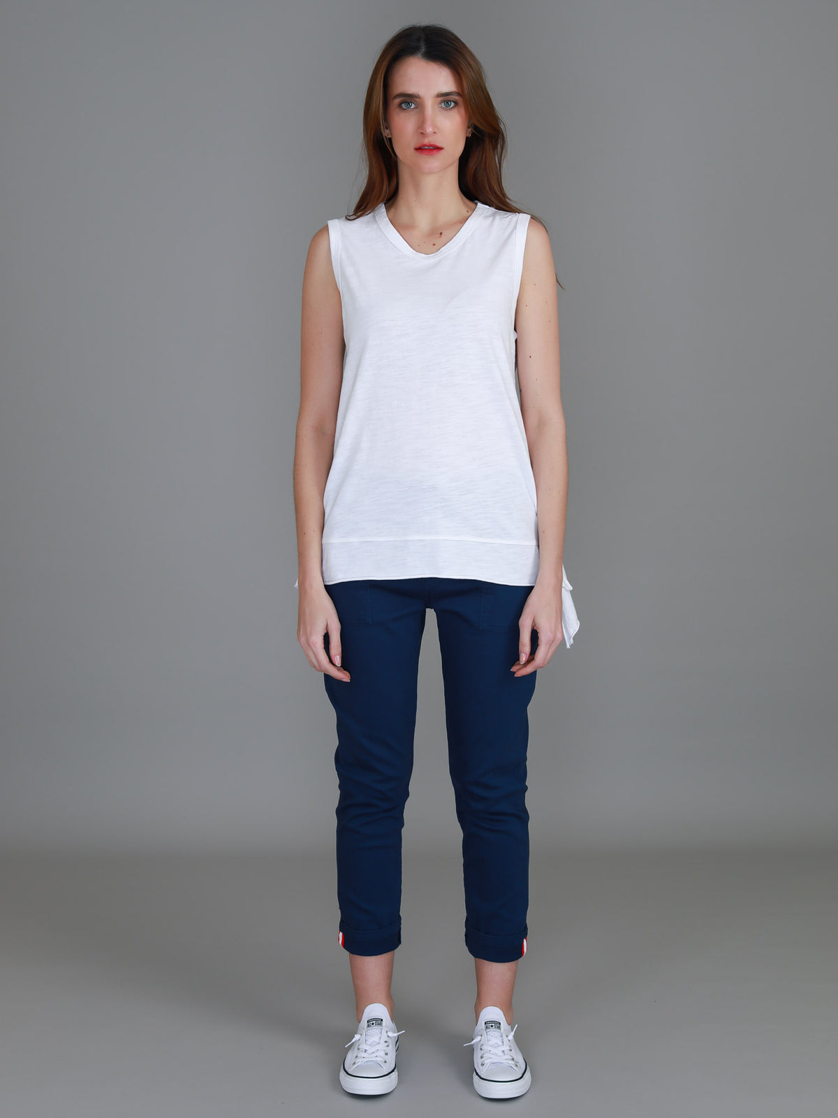 white crew tank