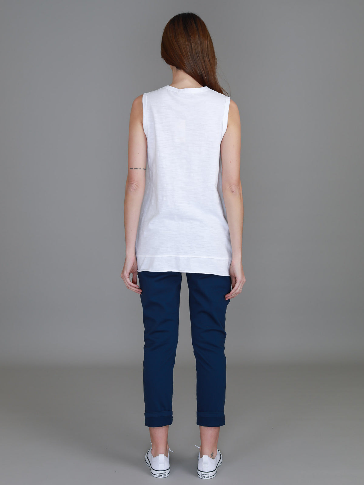 white side split singlet