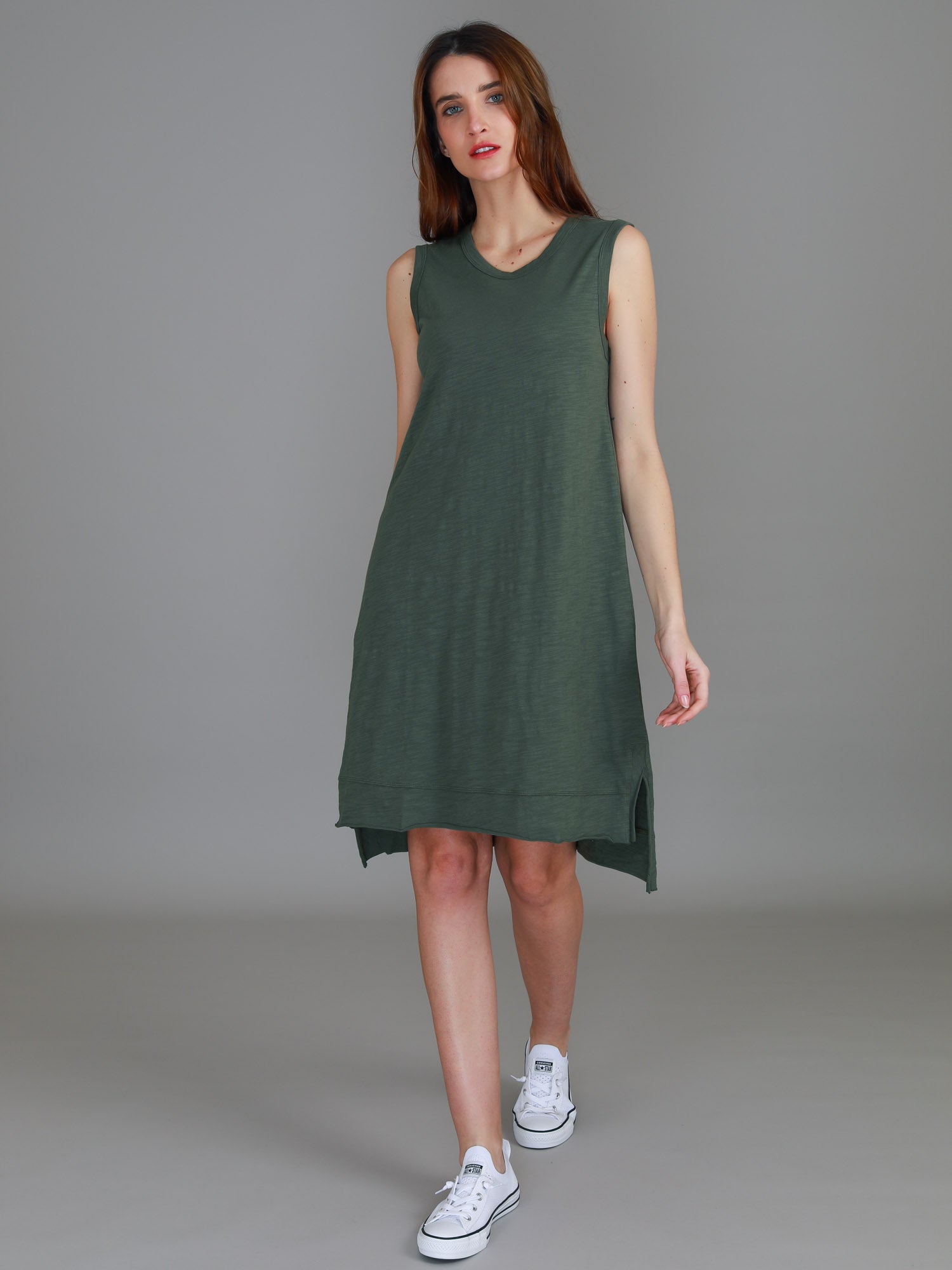 green casual dress #color_khaki