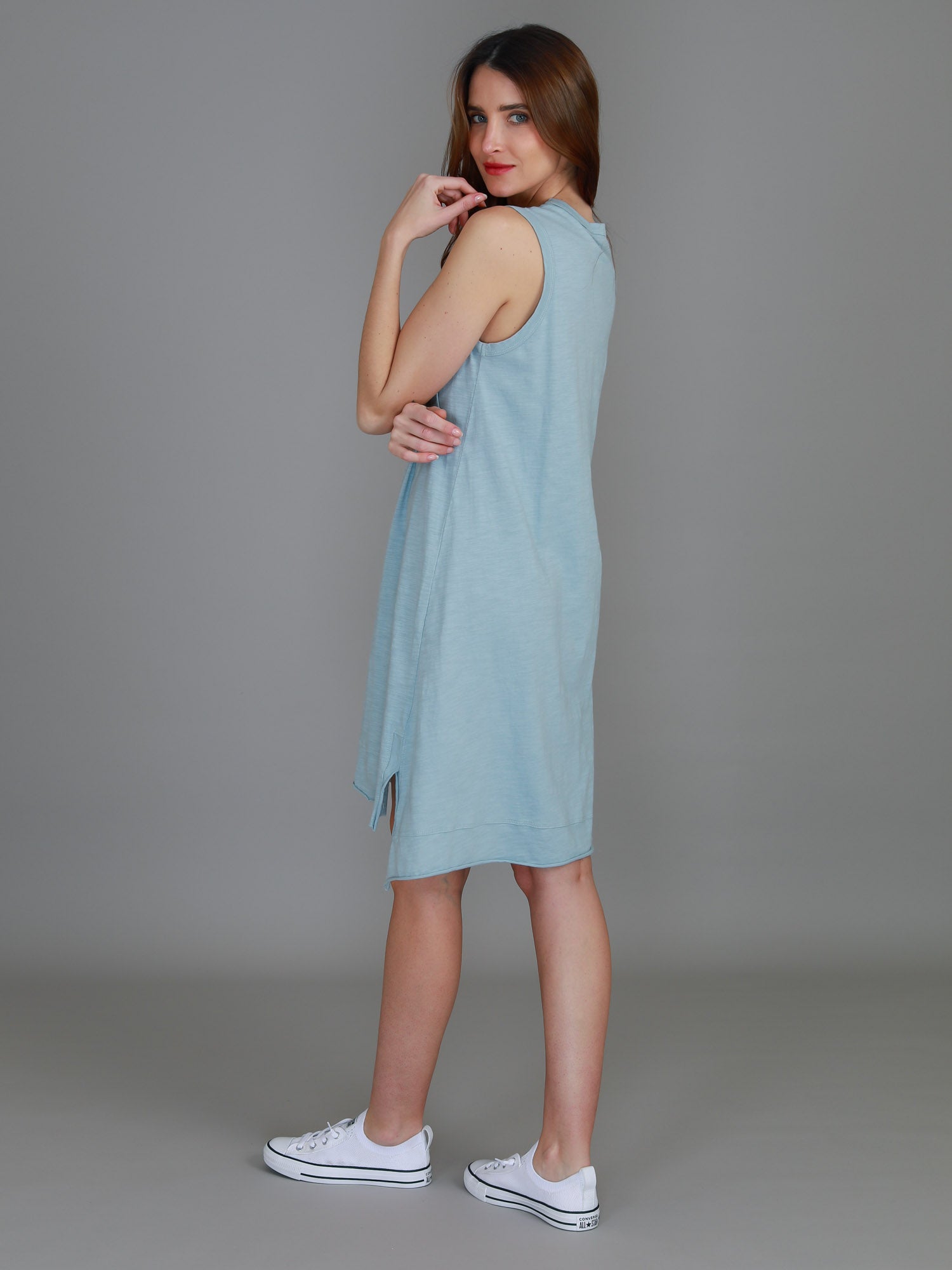 light blue dress #color_mint blue