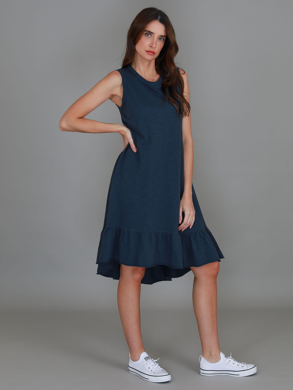Hillary | Women's Sleeveless Dress – Cotton Jersey