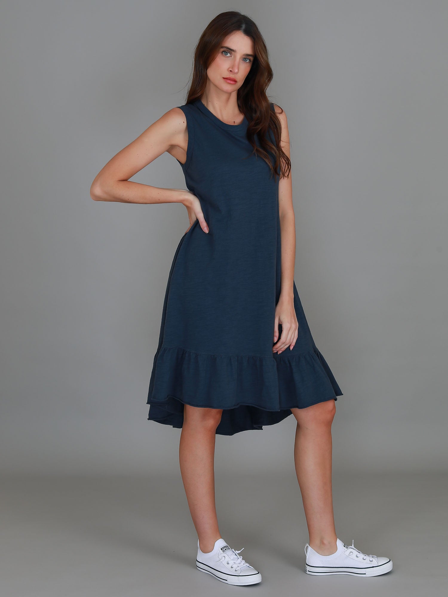 long casual dress #color_indigo