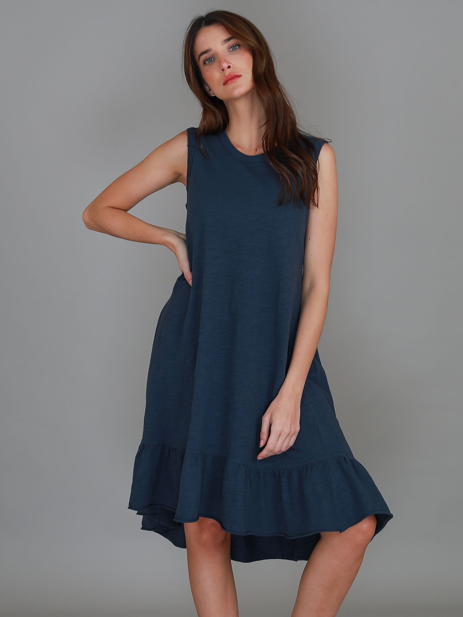 short casual dresses #color_indigo