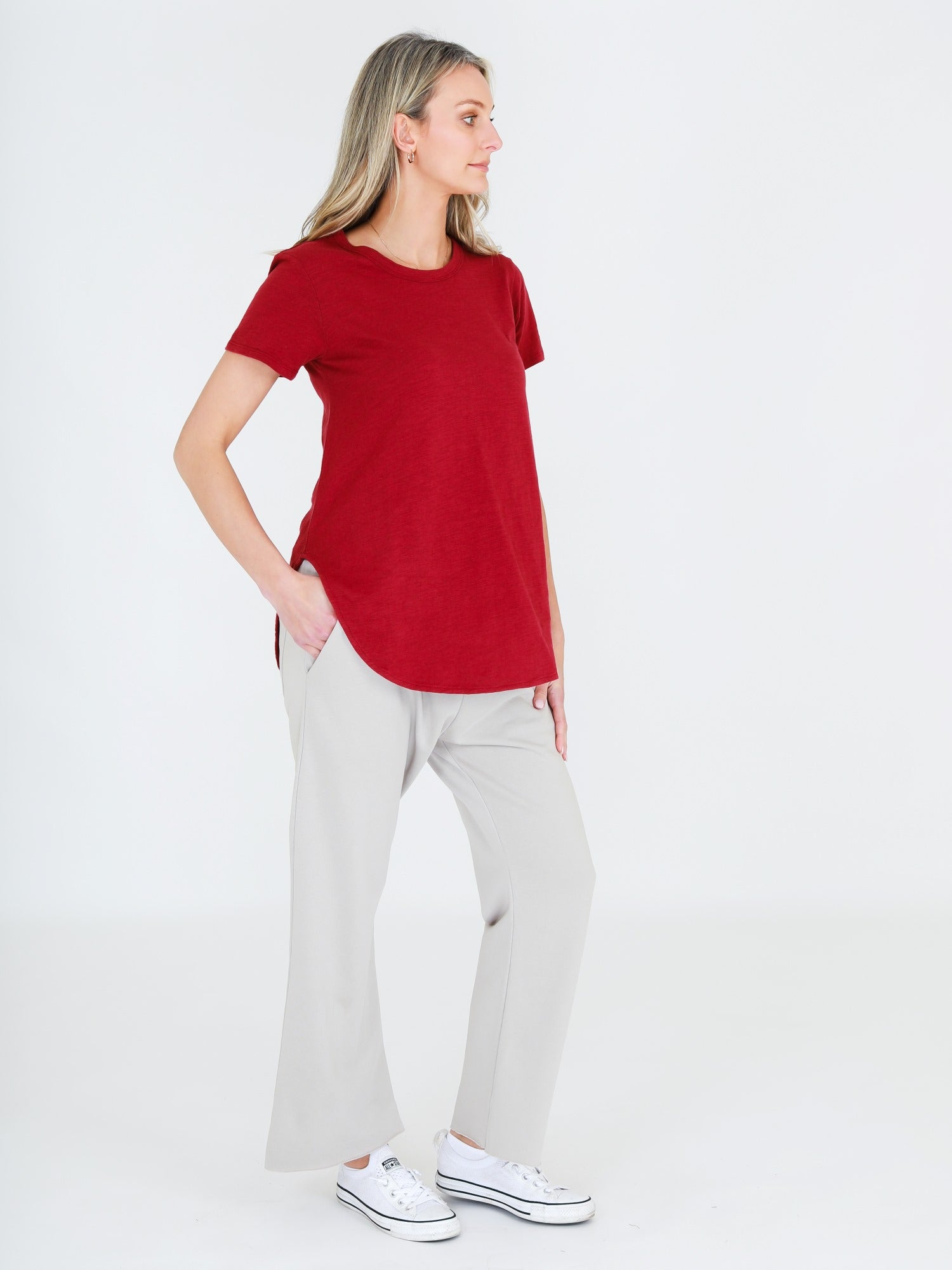 red tshirt women #color_cranberry