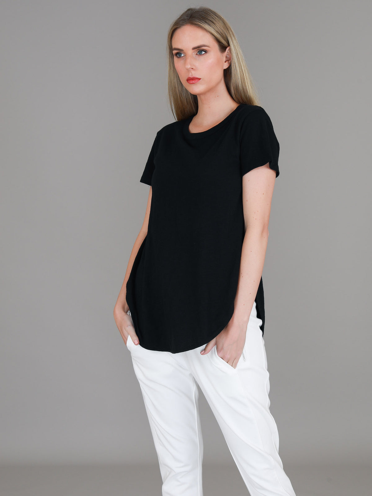 black longline t shirt