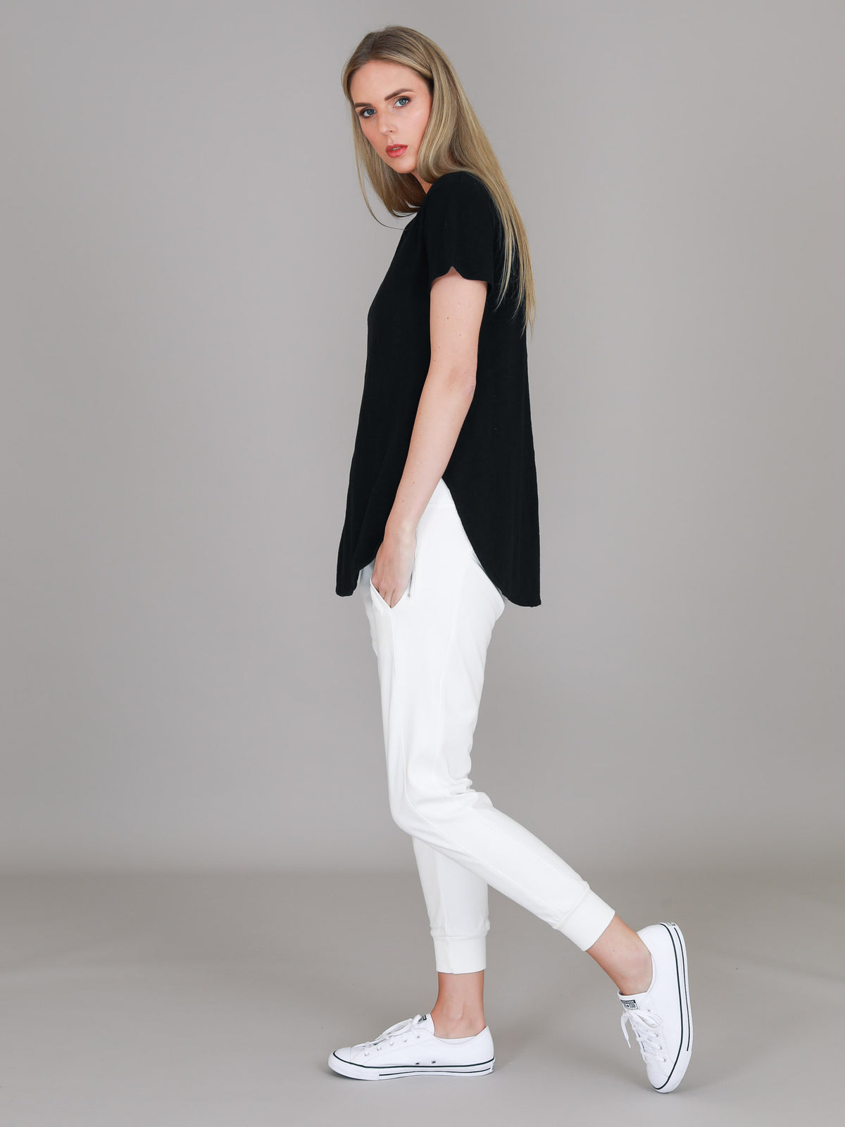 womens black tee