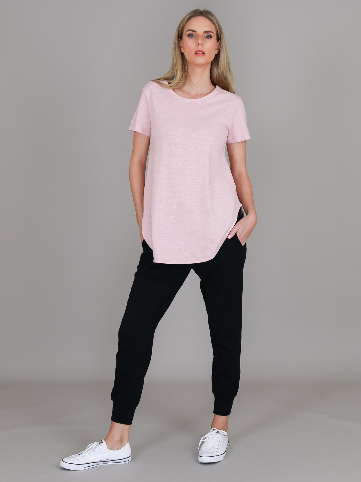 soft pink t shirt women