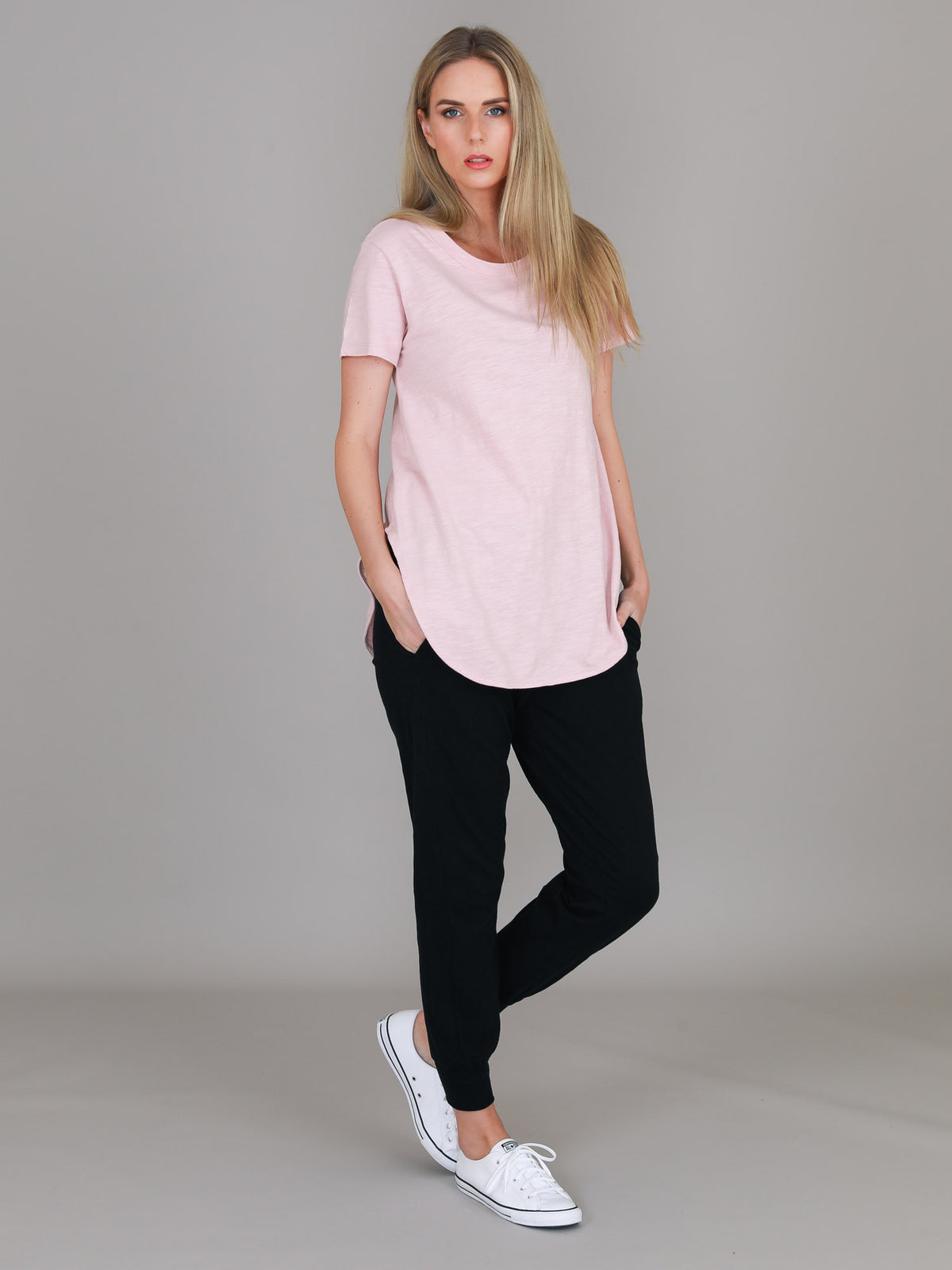 blush longline t shirt