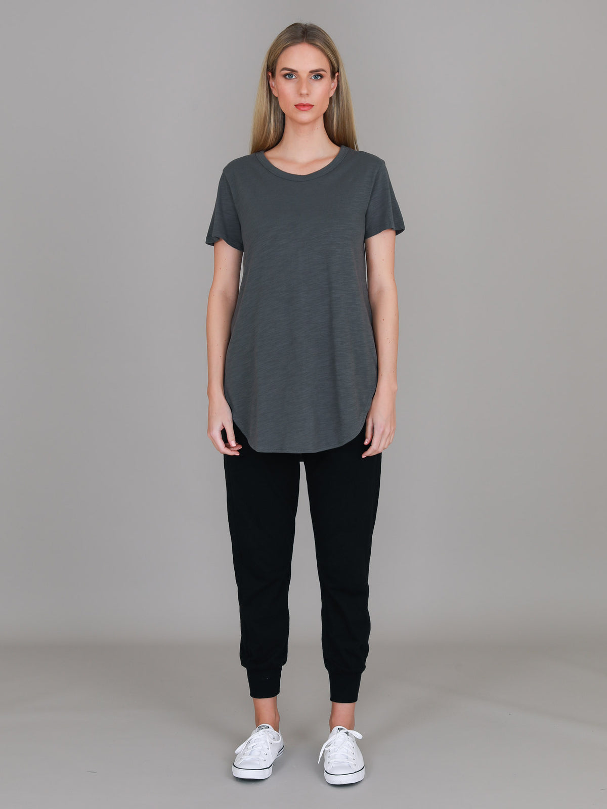 charcoal crew neck t shirt