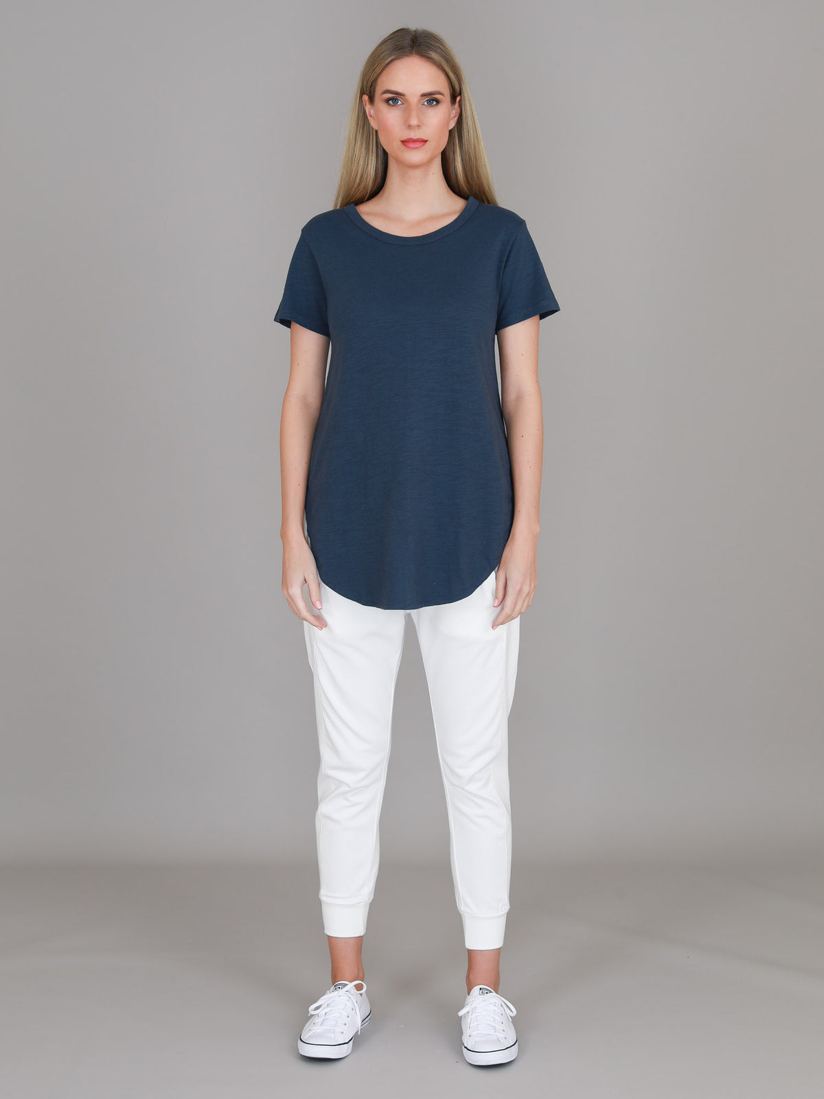 navy crew neck t shirt