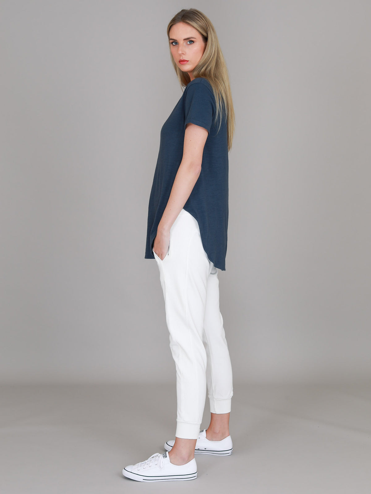 navy cotton t shirt women