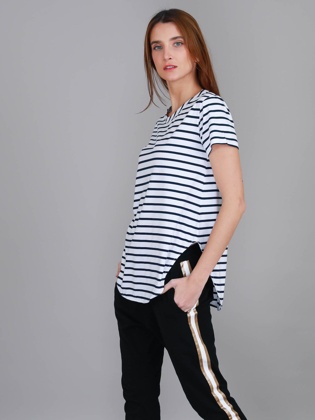 striped t shirt women