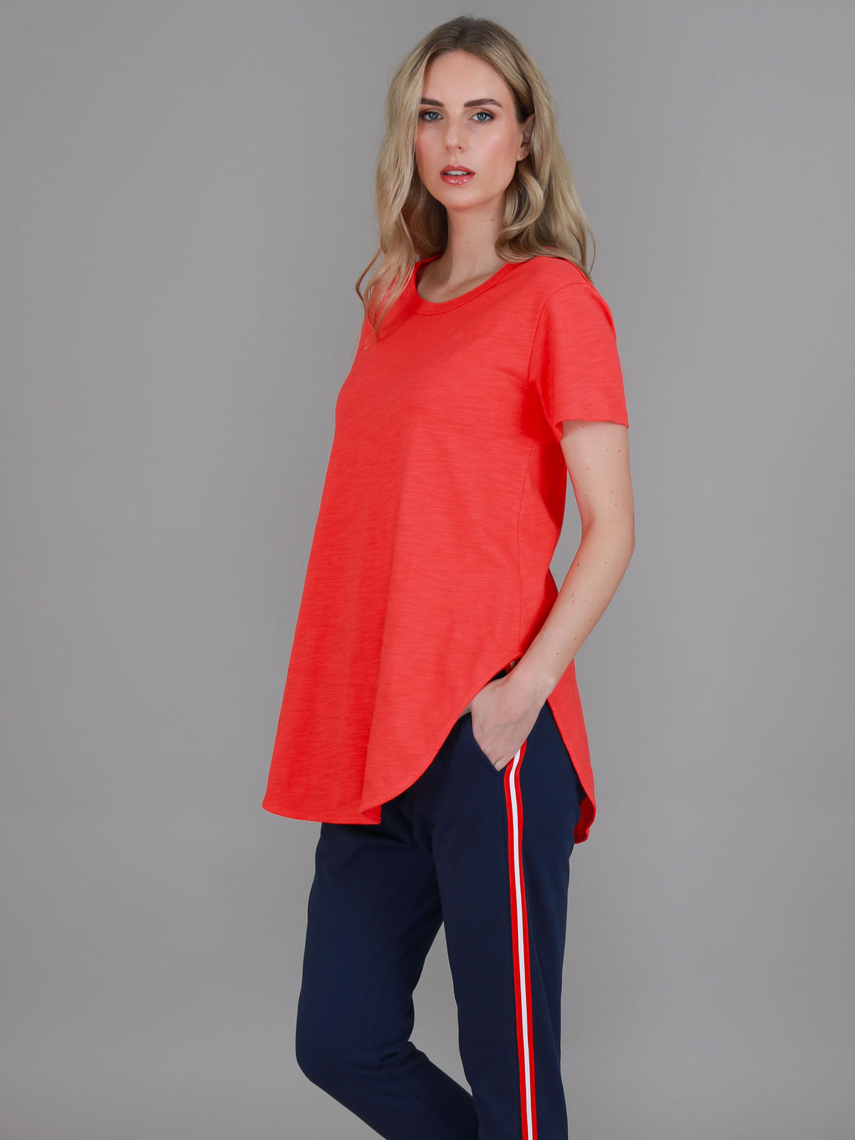 womens red t shirt