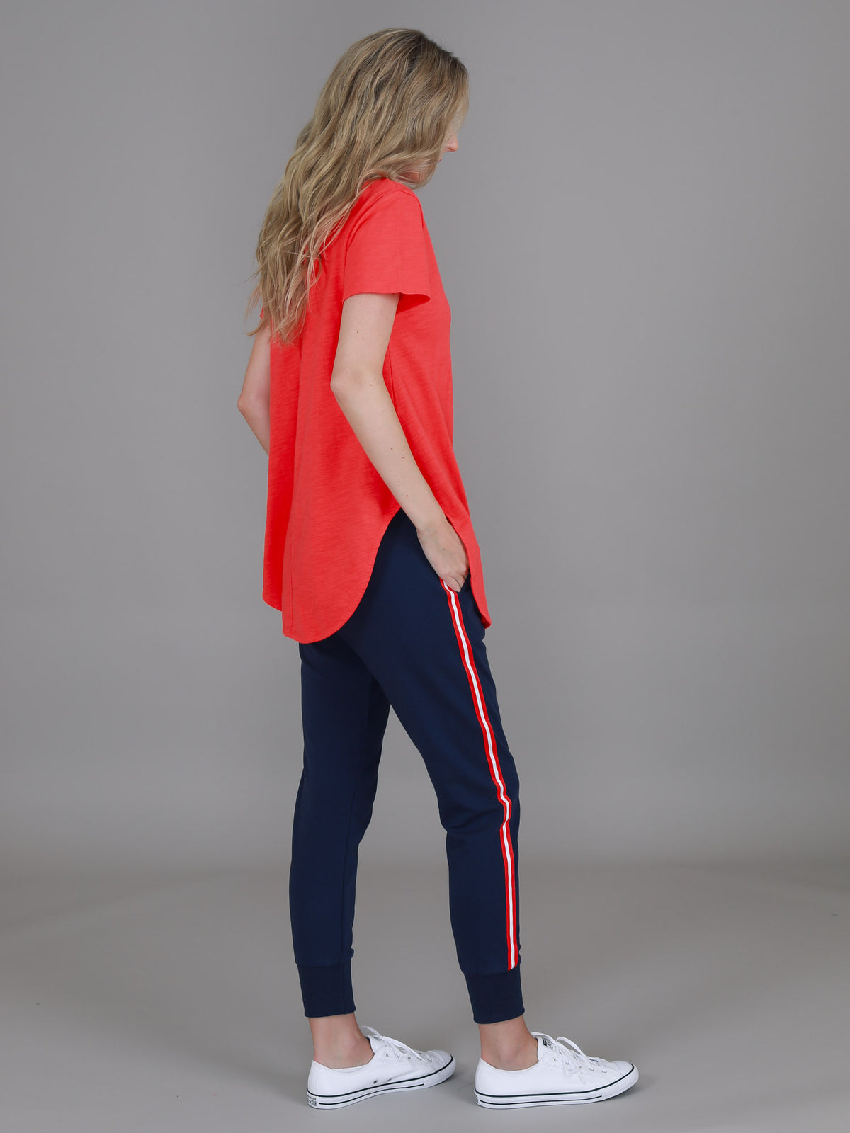 bright red t shirt