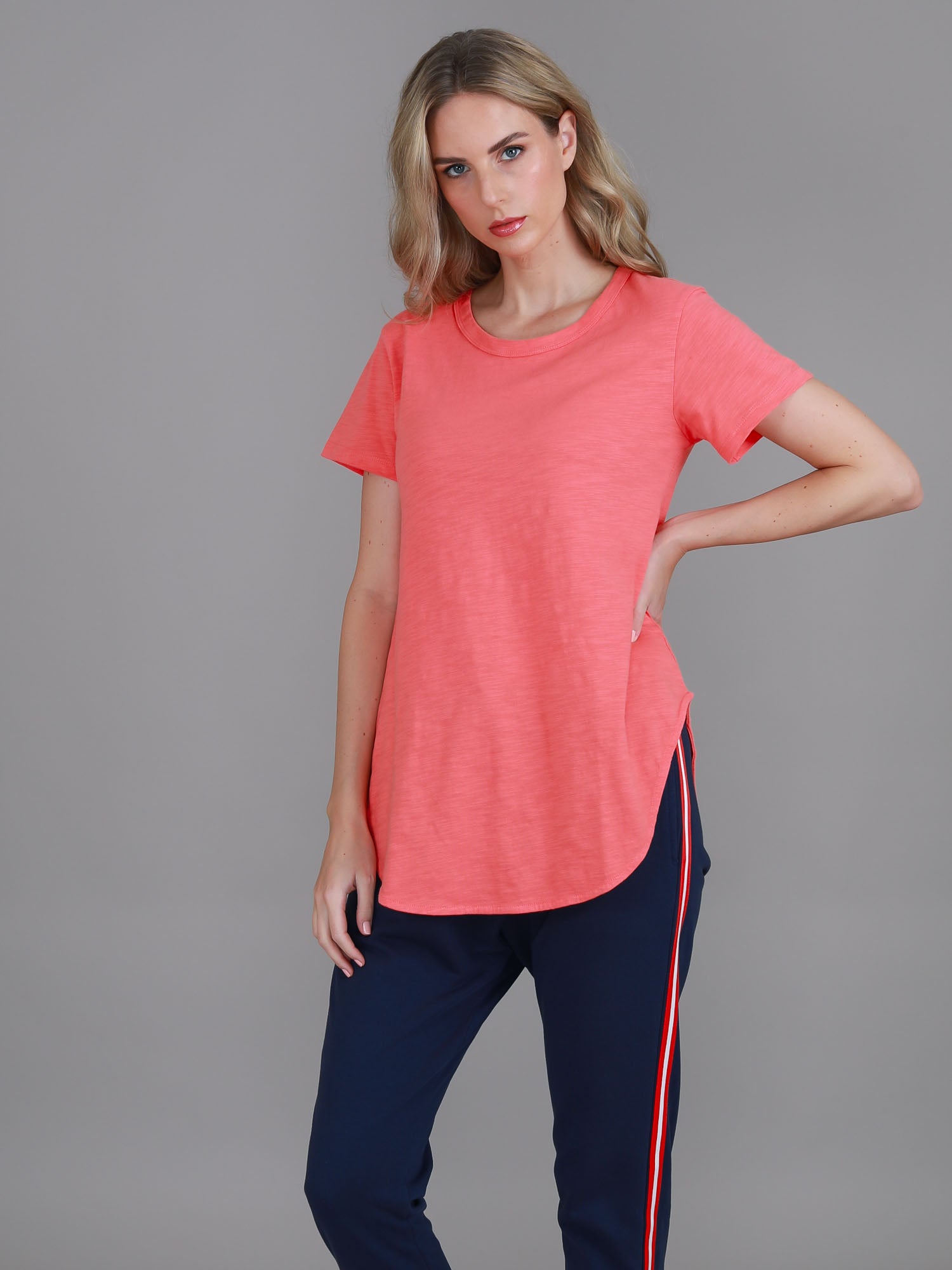 oversized tee womens #color_sunset coral