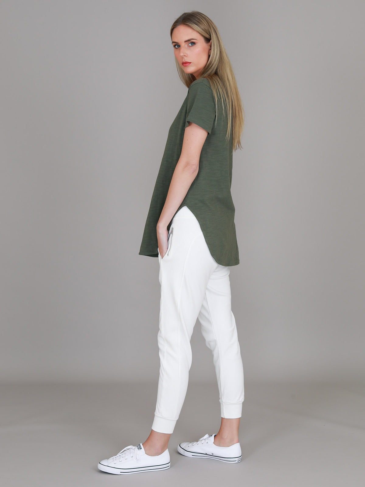 green longline t shirt