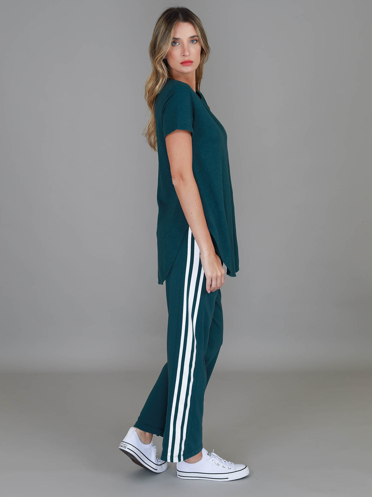teal longline t shirt