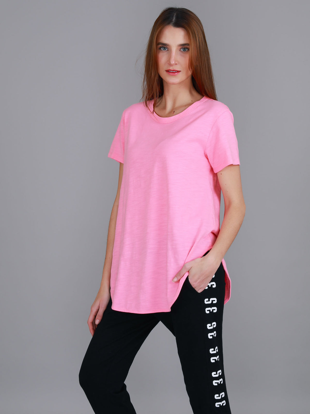 dusty pink t shirt