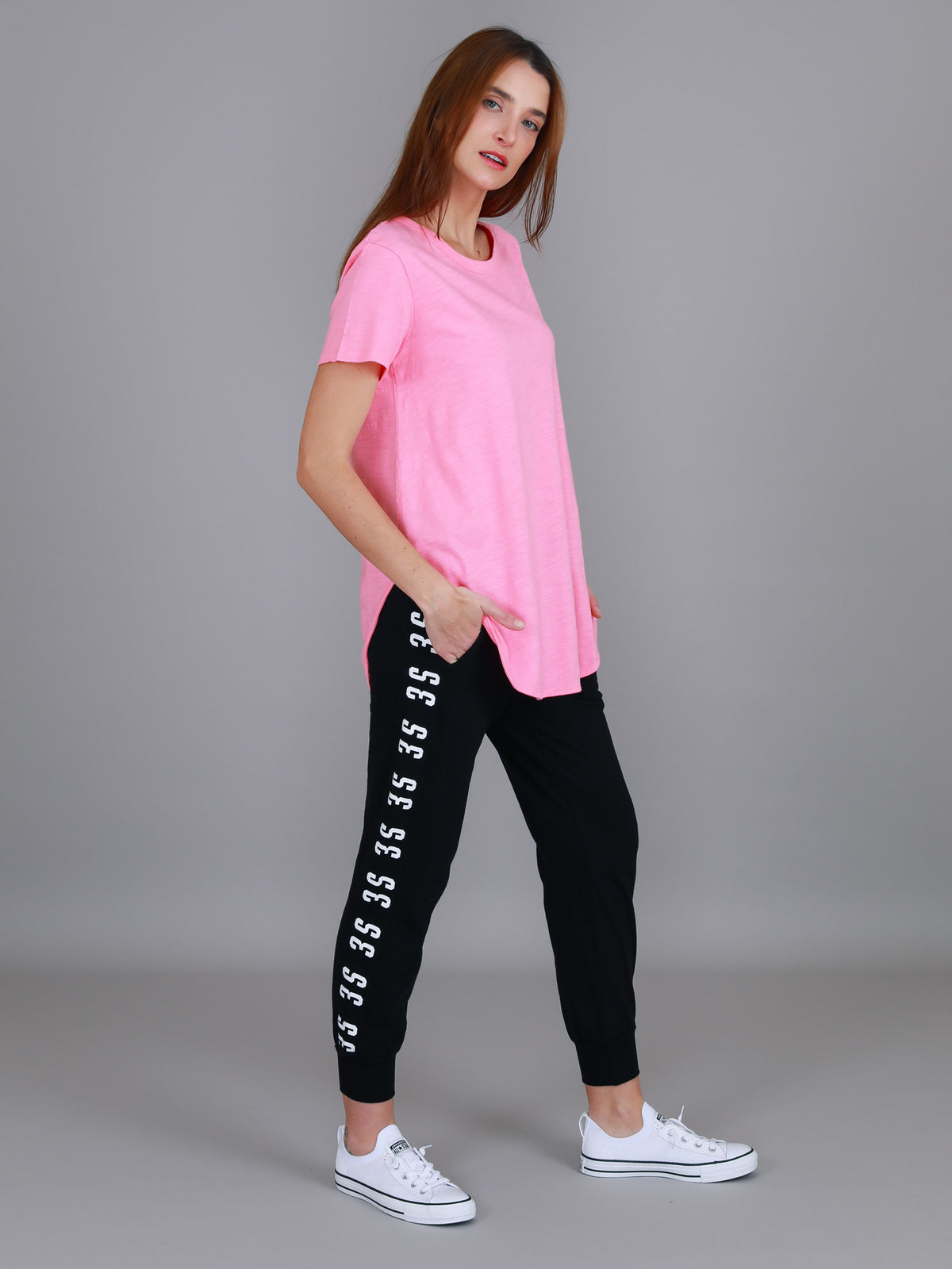 dusty pink tee women